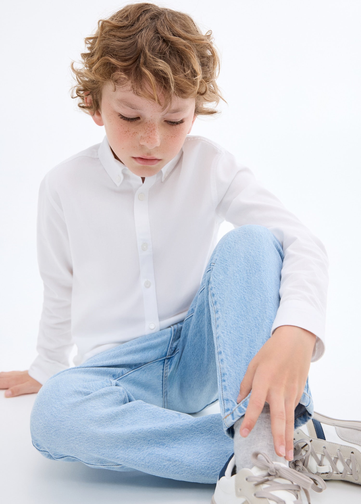 Mango shirt oxford in White