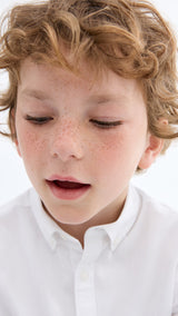 Mango shirt oxford in White - D1