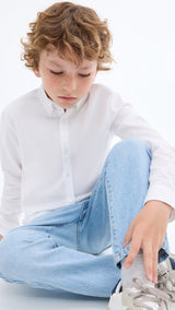 Mango shirt oxford in White