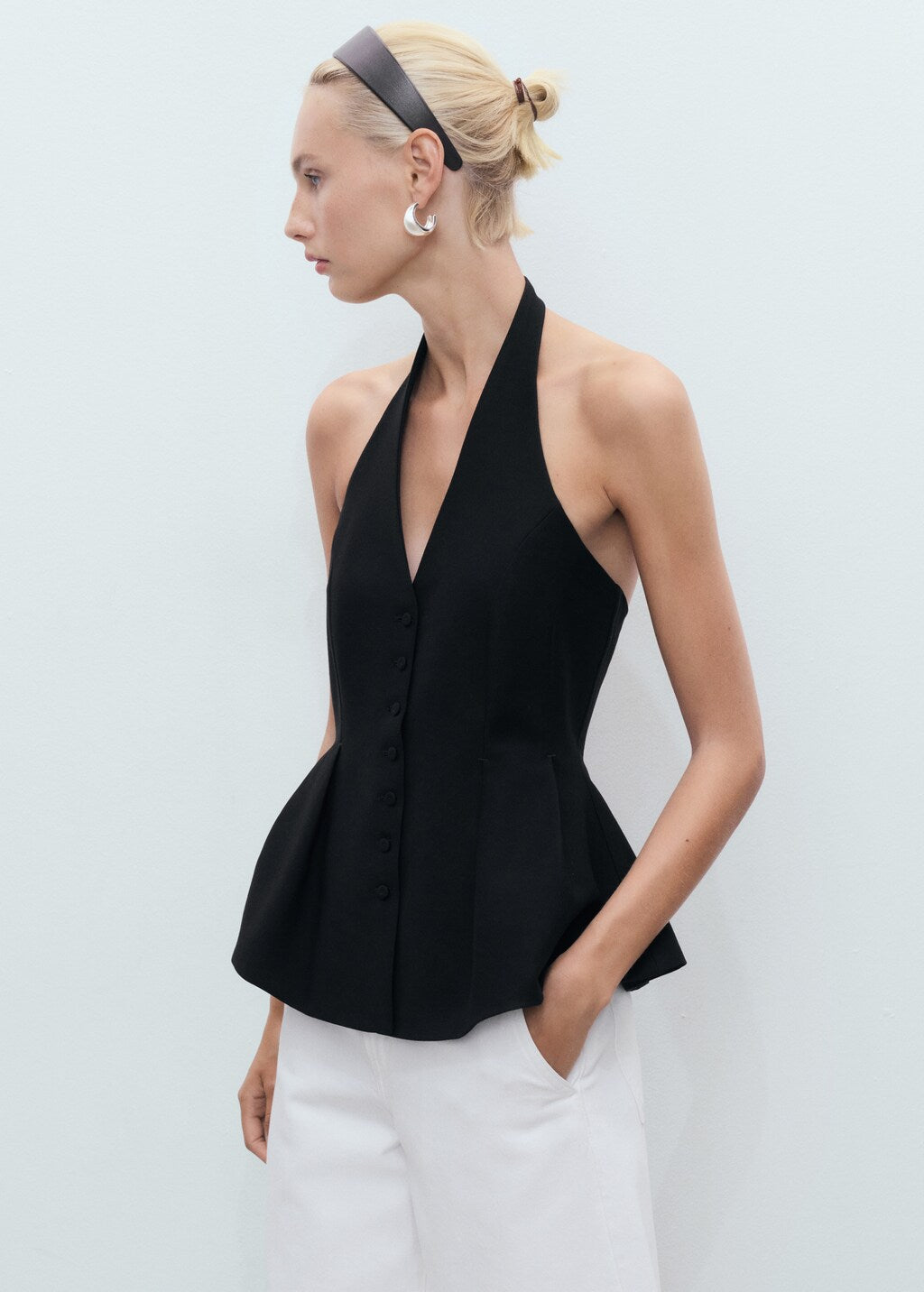 Mango vest miso in Black - D2
