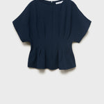 Mango blouse peplum in Navy - B