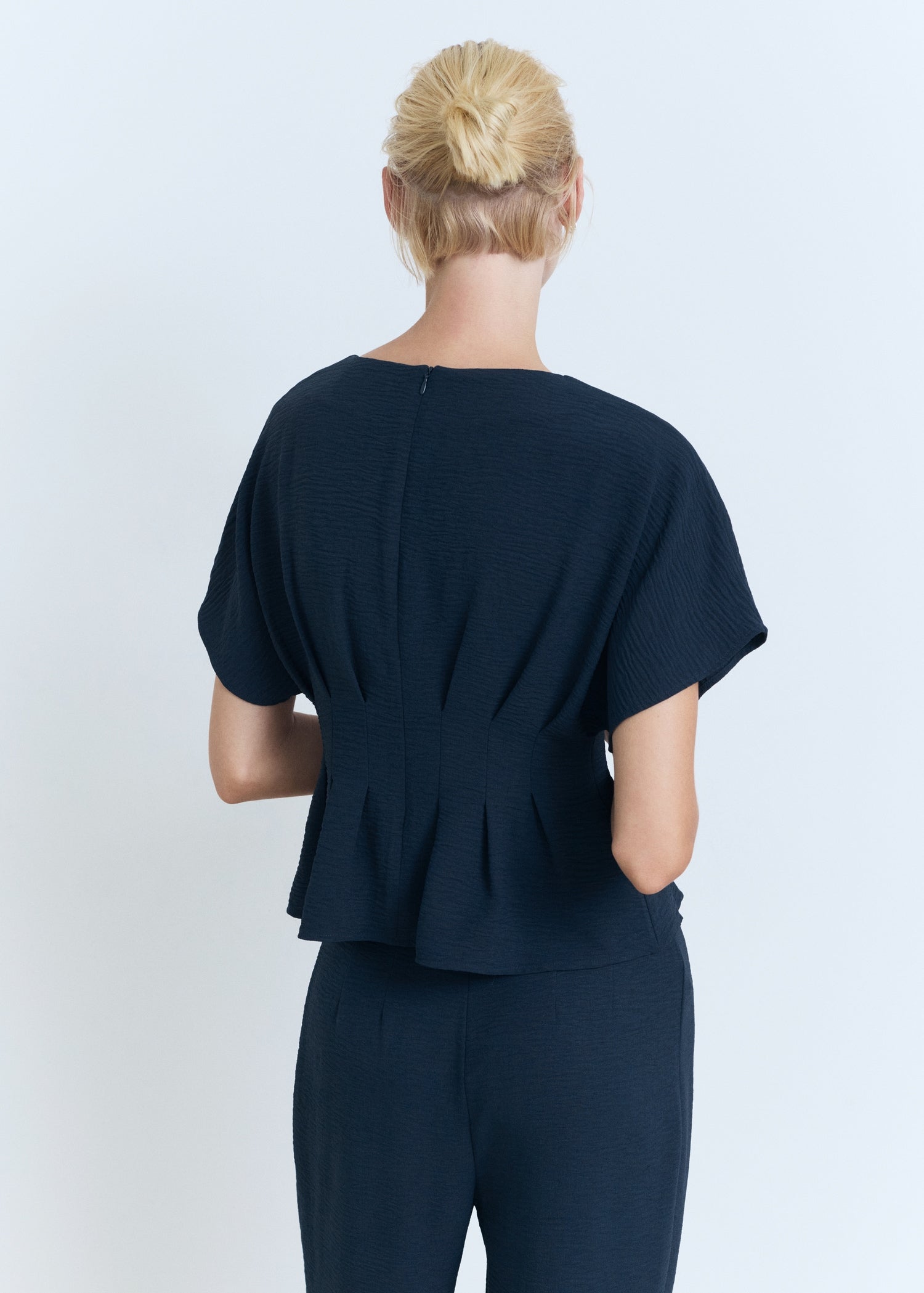 Mango blouse peplum in Navy - R