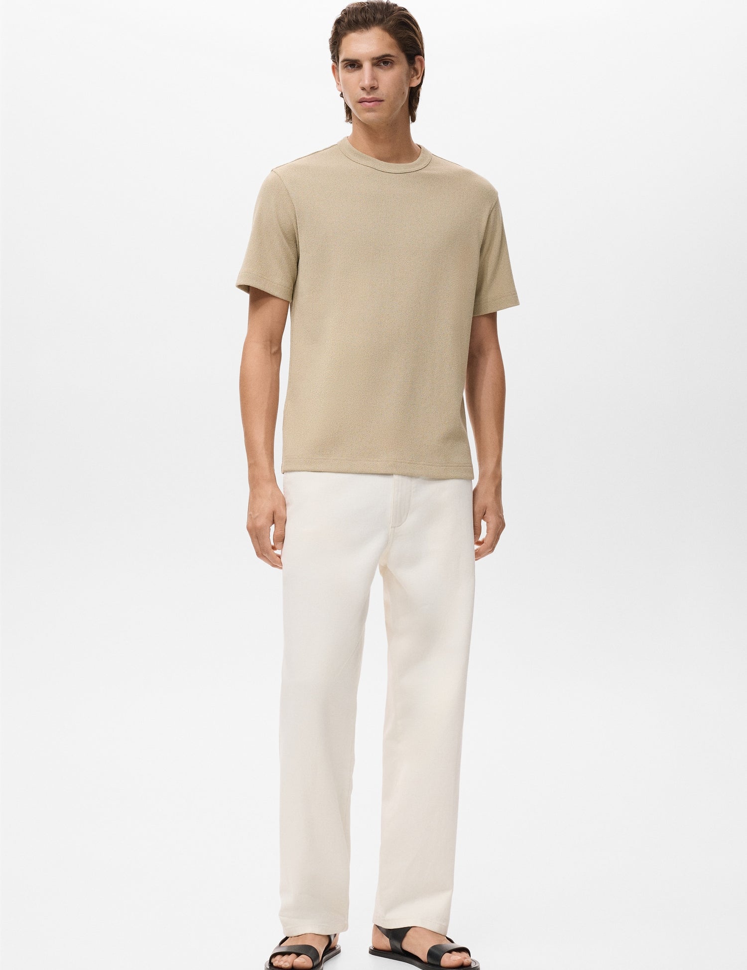 Mango t-shirt gare in Beige - 99999999_01