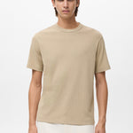 Mango t-shirt gare in Beige