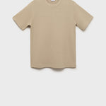 Mango t-shirt gare in Beige - B