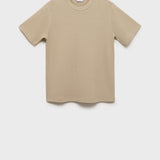 Mango t-shirt gare in Beige - B