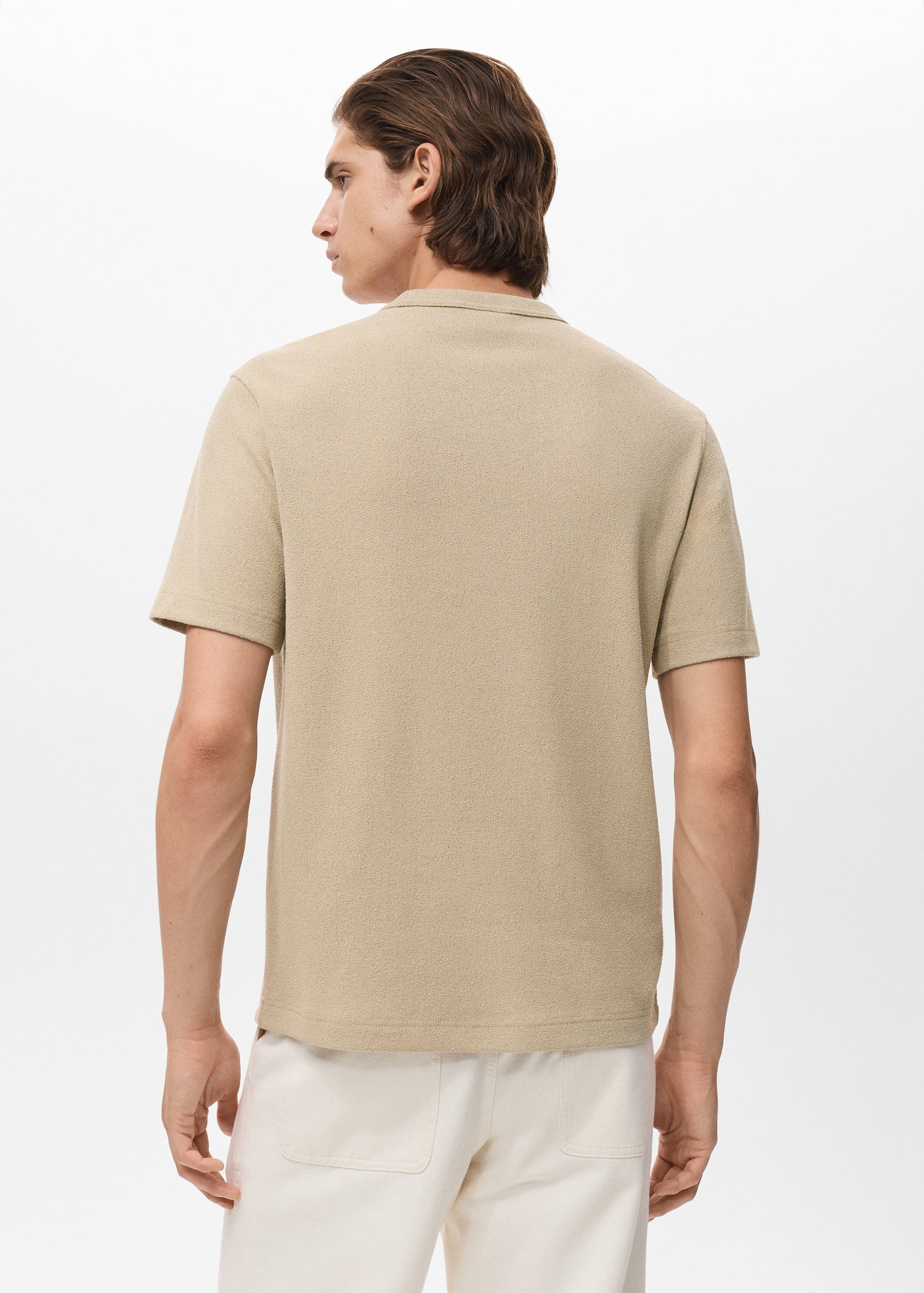 Mango t-shirt gare in Beige - R