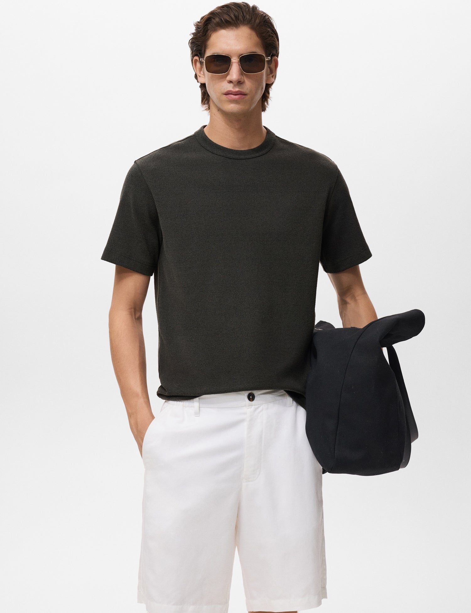 Mango t-shirt gare in Anthracite