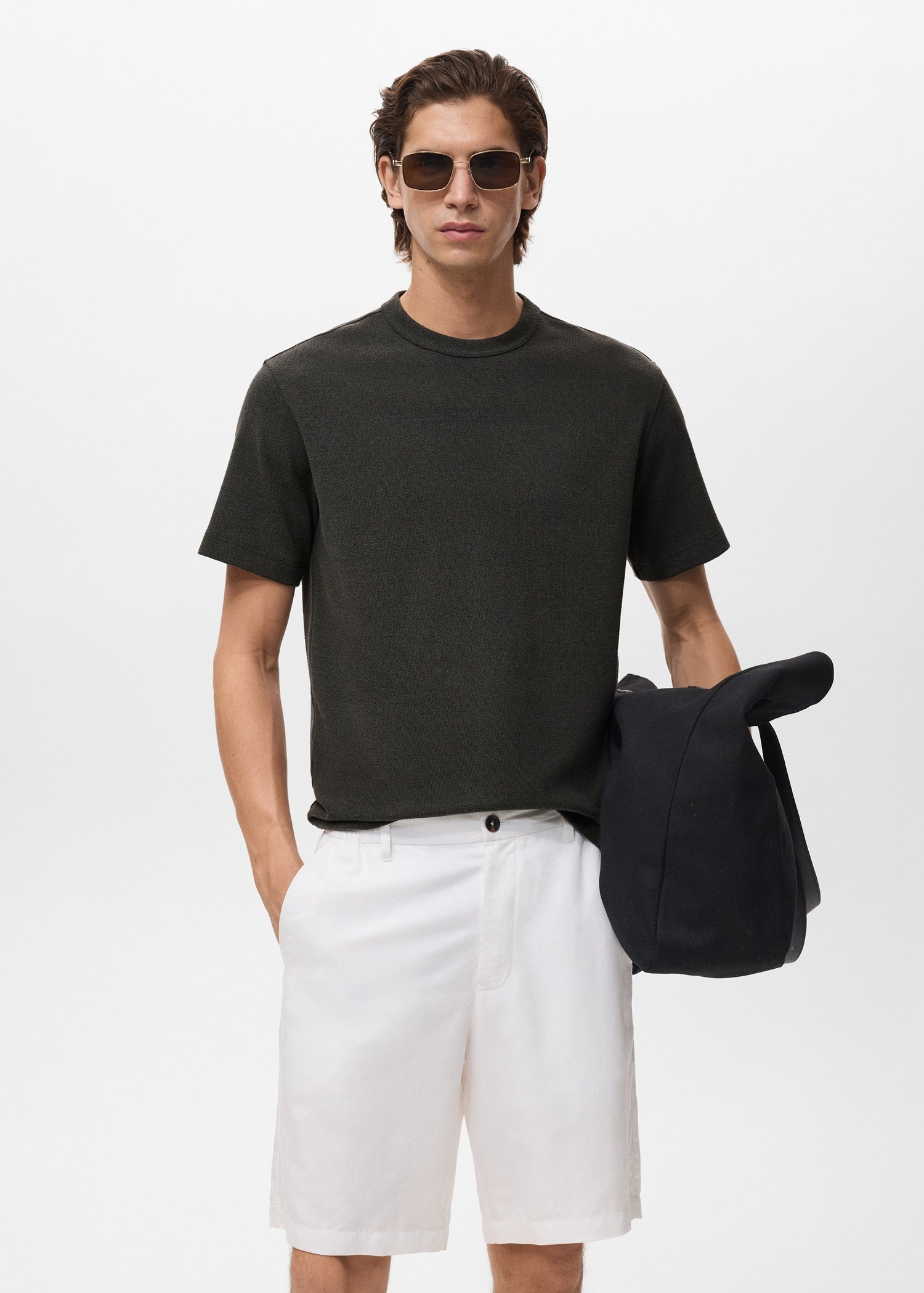 Mango t-shirt gare in Anthracite