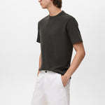 Mango t-shirt gare in Anthracite - D2