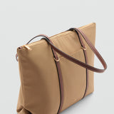 Mango totes bag cobalt in Beige