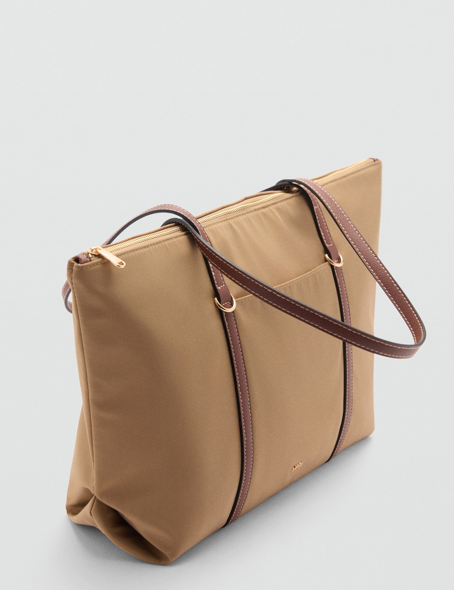 Mango totes bag cobalt in Beige