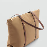 Mango totes bag cobalt in Beige