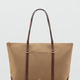 Mango totes bag cobalt in Beige - B