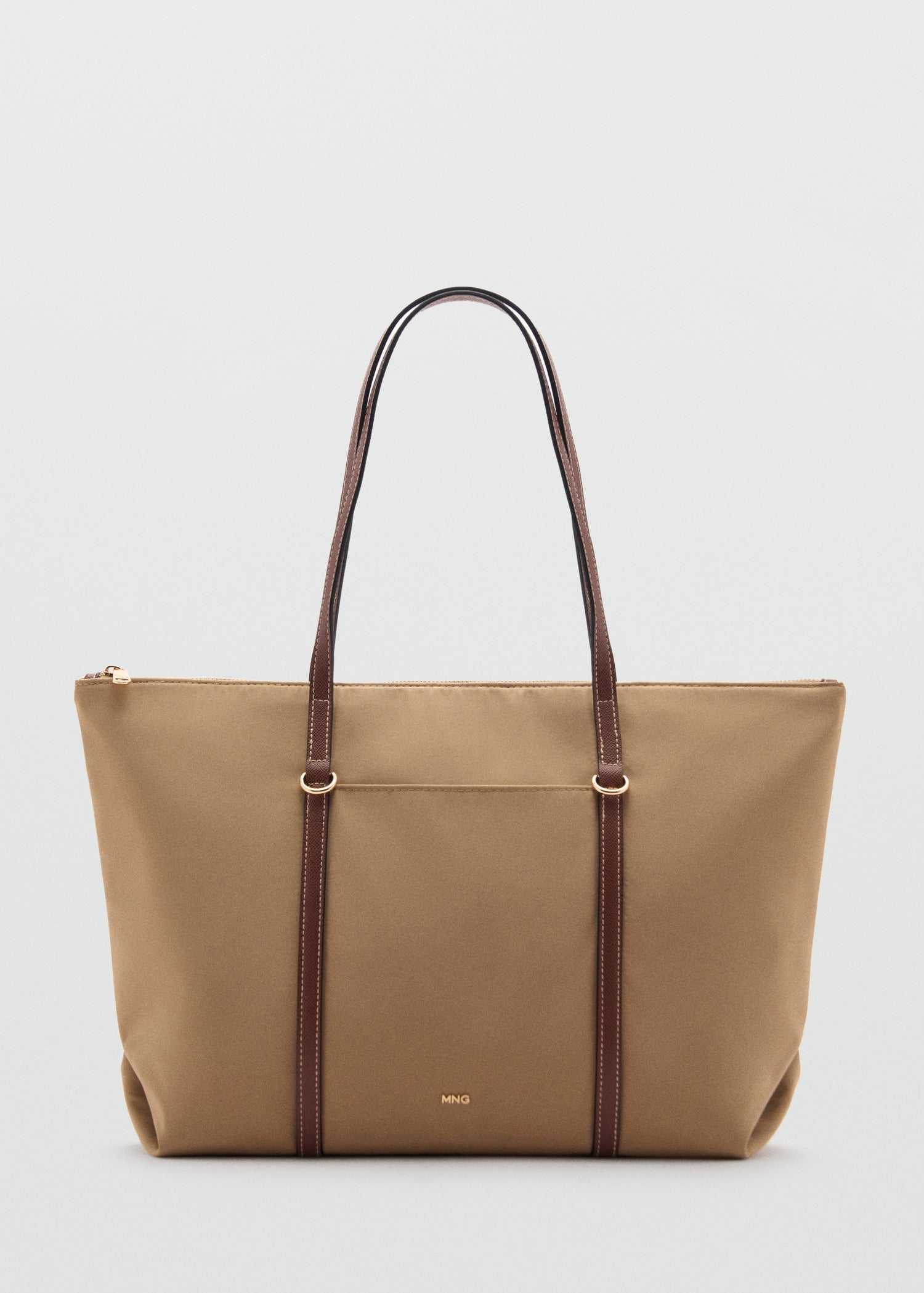 Mango totes bag cobalt in Beige - B