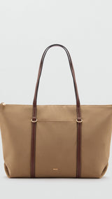 Mango totes bag cobalt in Beige - B
