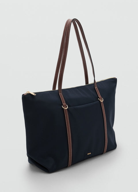 Mango totes bag cobalt in navy