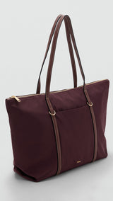 Mango totes bag cobalt in Burgundy