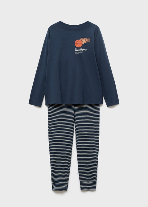 Mango pyjama newyork in navy