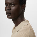 Mango poloshirt manfio in Stone - D1