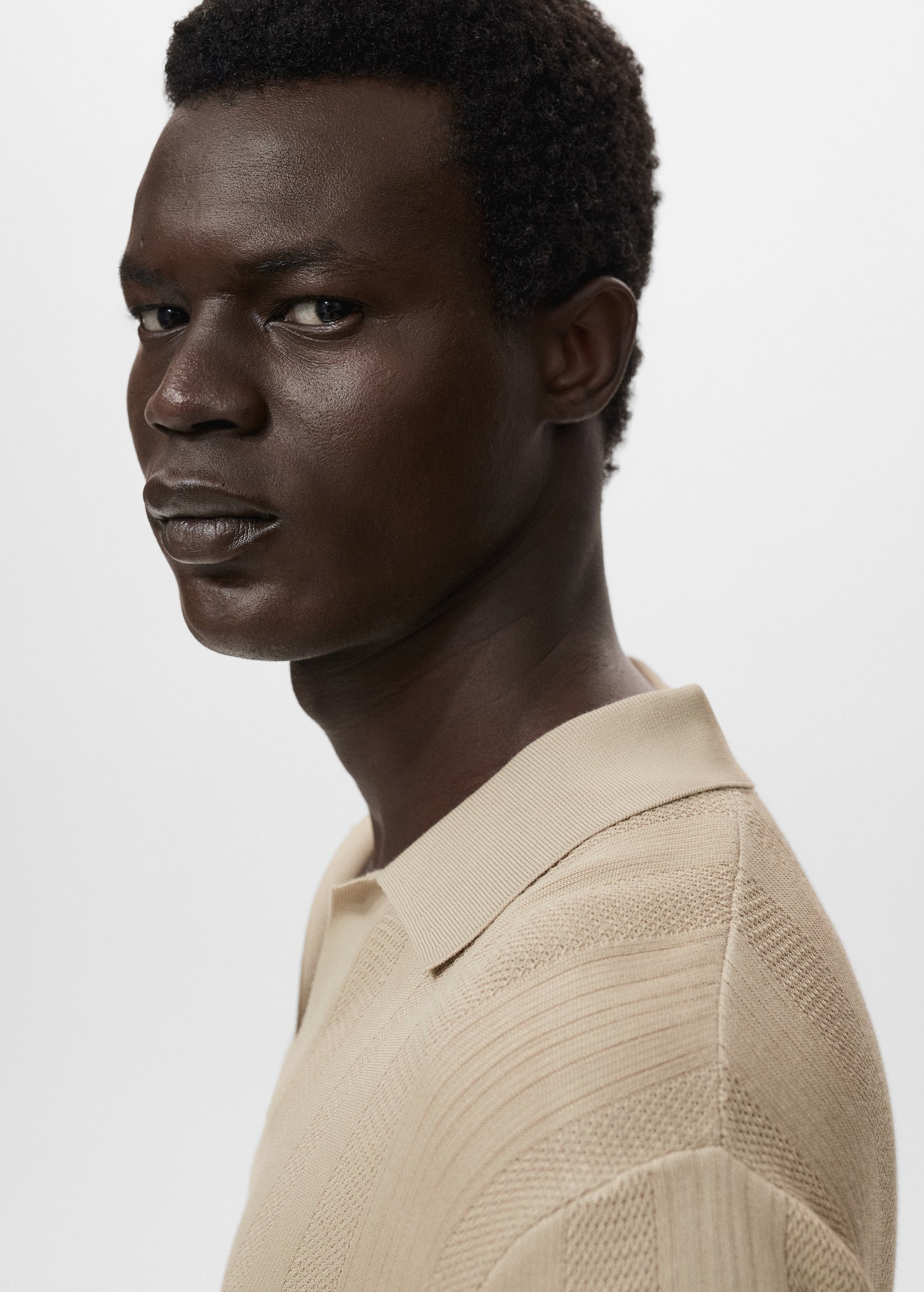 Mango poloshirt manfio in Stone - D1