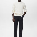 Mango trousers light in Navy Blue - 99999999_01