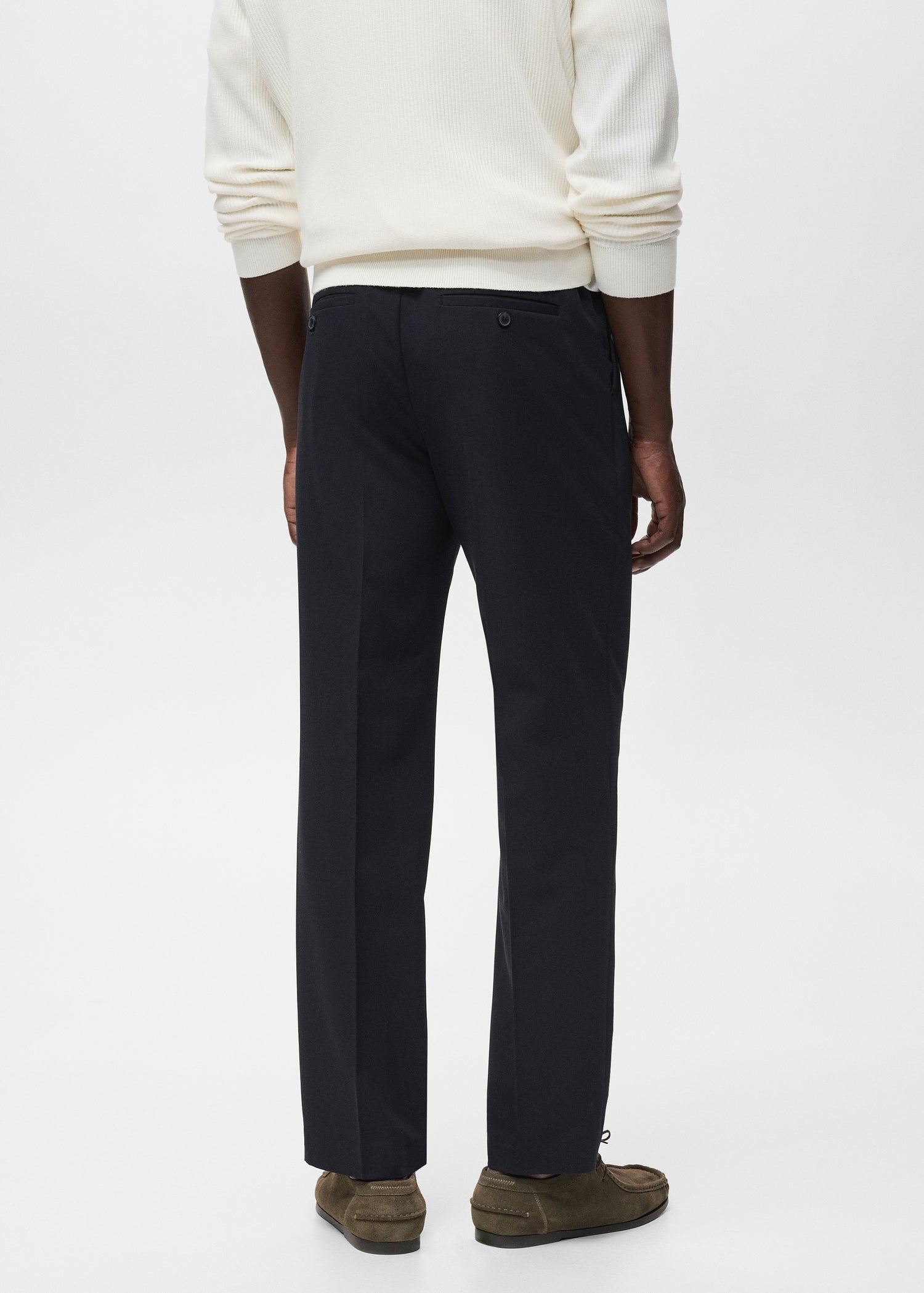Mango trousers light in Navy Blue - R