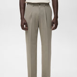 Mango trousers light in Mink