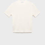 Mango t-shirt flewh in Off White - B