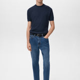 Mango t-shirt flewh in Navy - 99999999_01