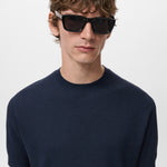 Mango t-shirt flewh in Navy - D1