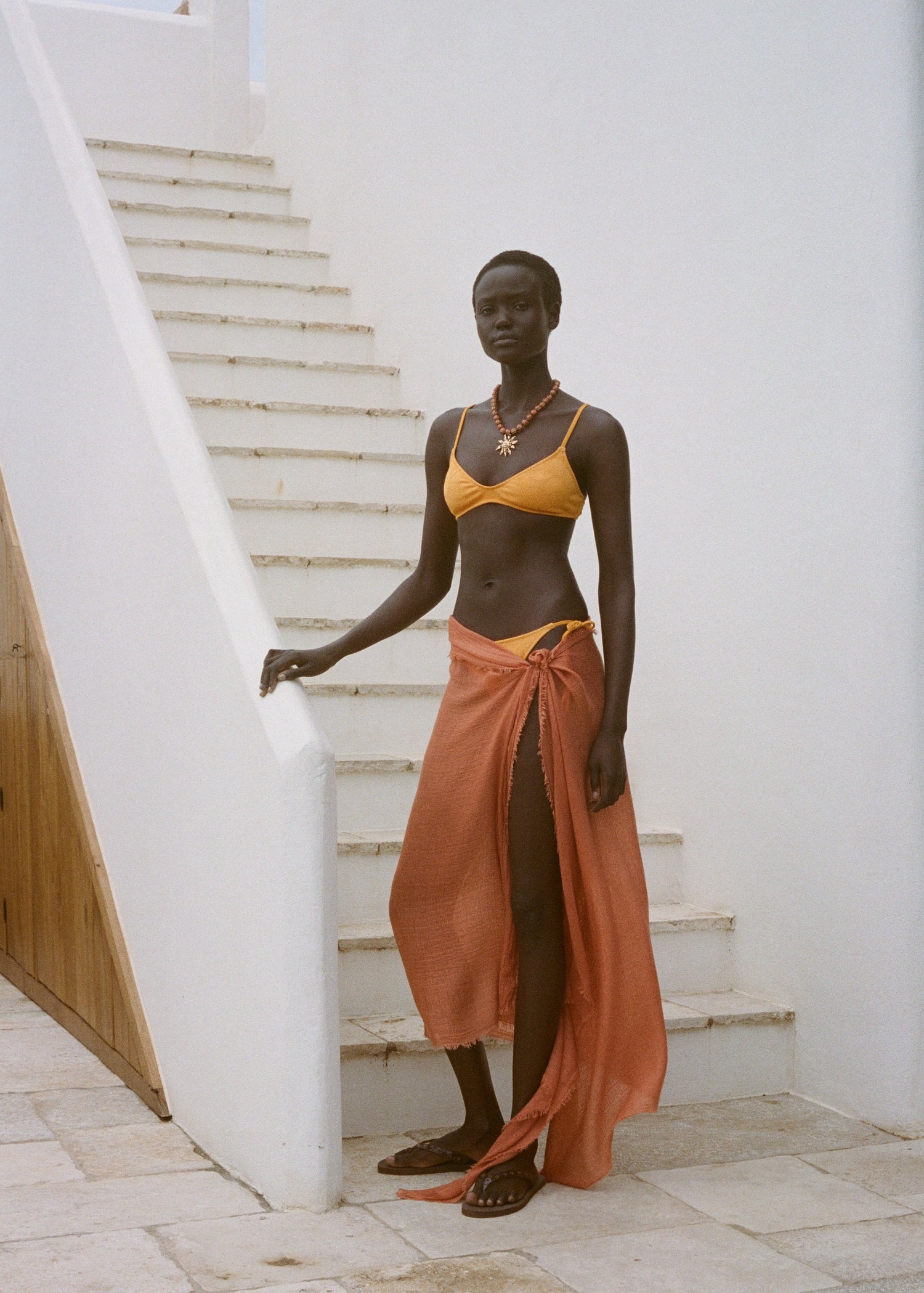 Mango foulard spiagia in Terracotta - 99999999_01