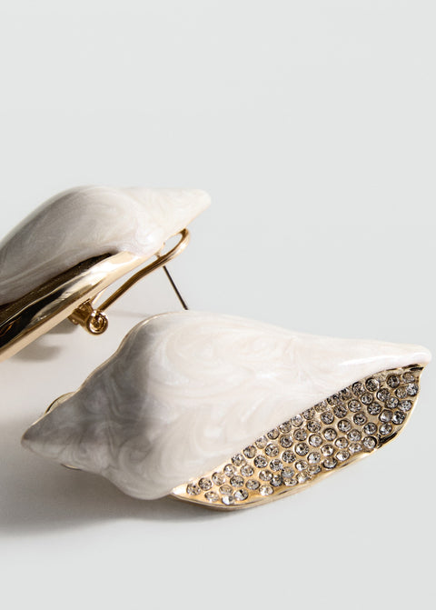 Mango earrings tamina in beige