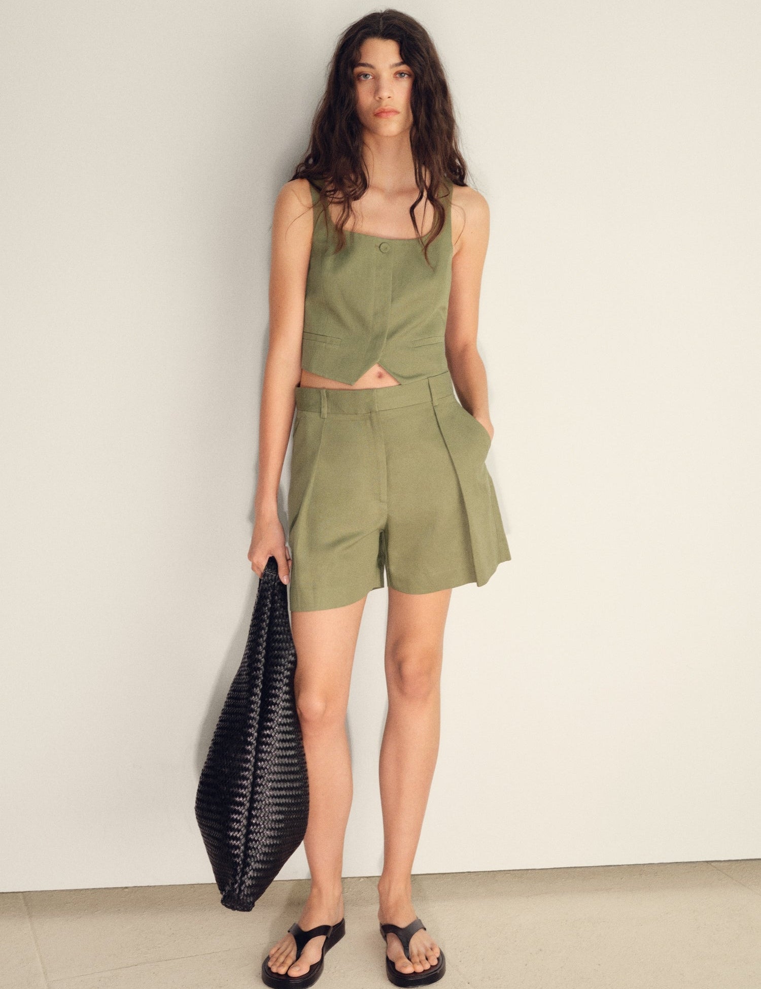 Mango vest max in Khaki - 99999999_01