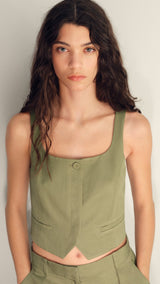 Mango vest max in Khaki