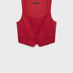 Mango vest max in Garnet - B