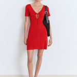 Mango dress foradada in Red - 99999999_01