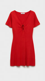 Mango dress foradada in Red - B