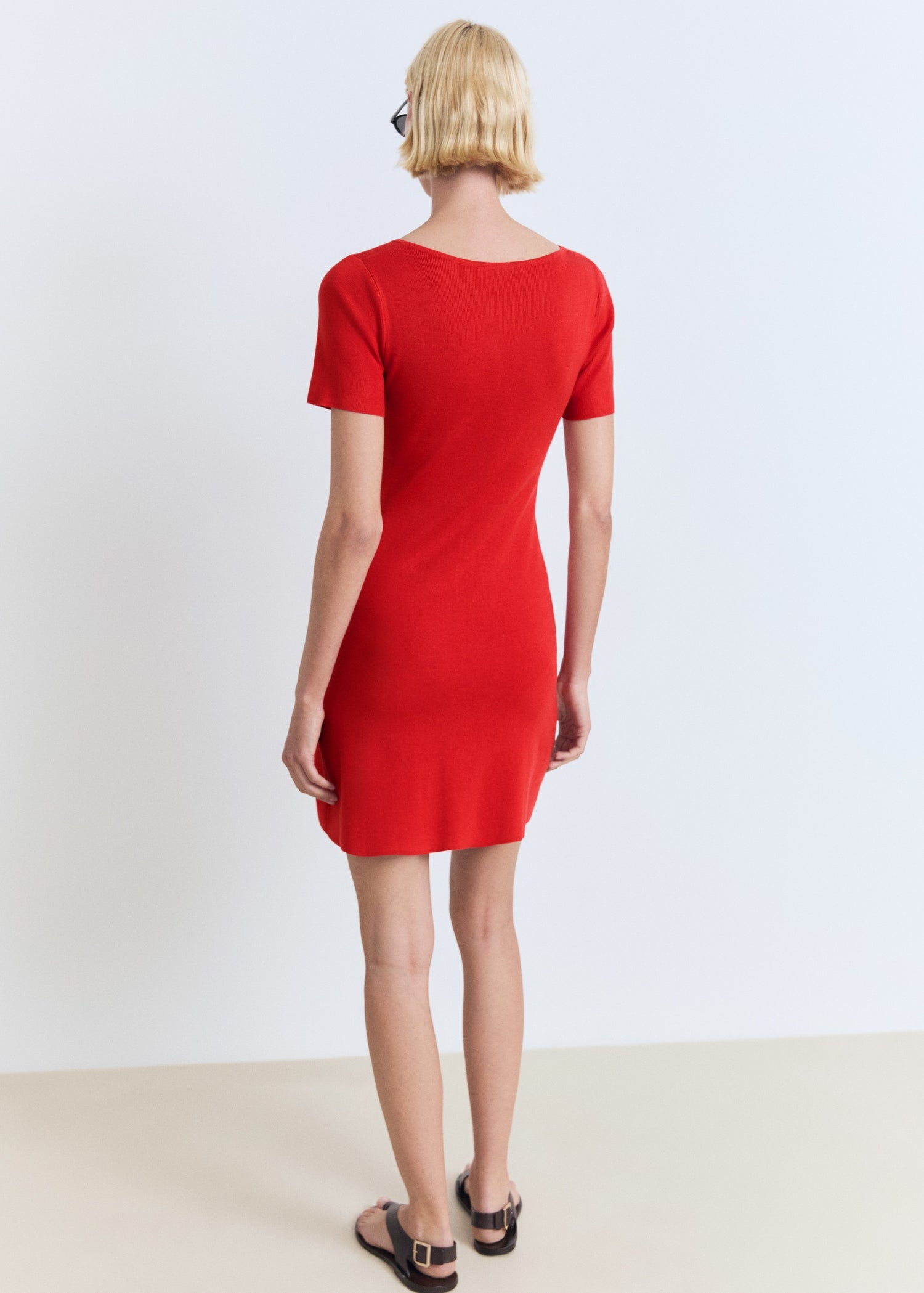 Mango dress foradada in Red - R