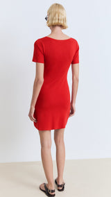 Mango dress foradada in Red - R