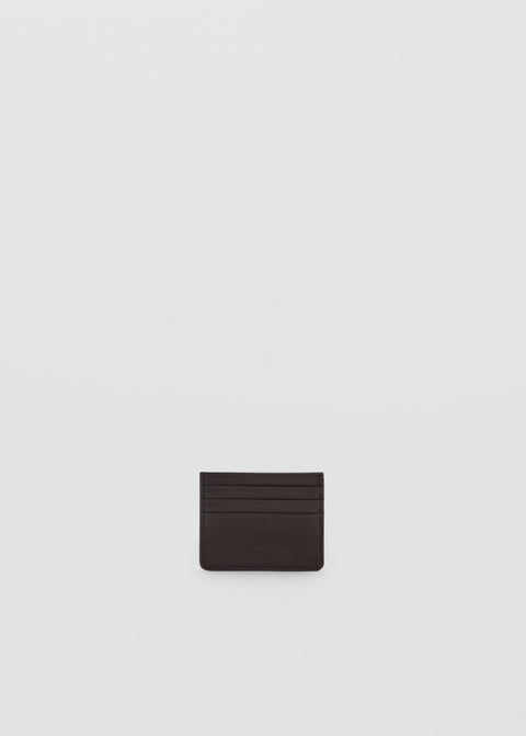 Mango card holder classic1 in brown