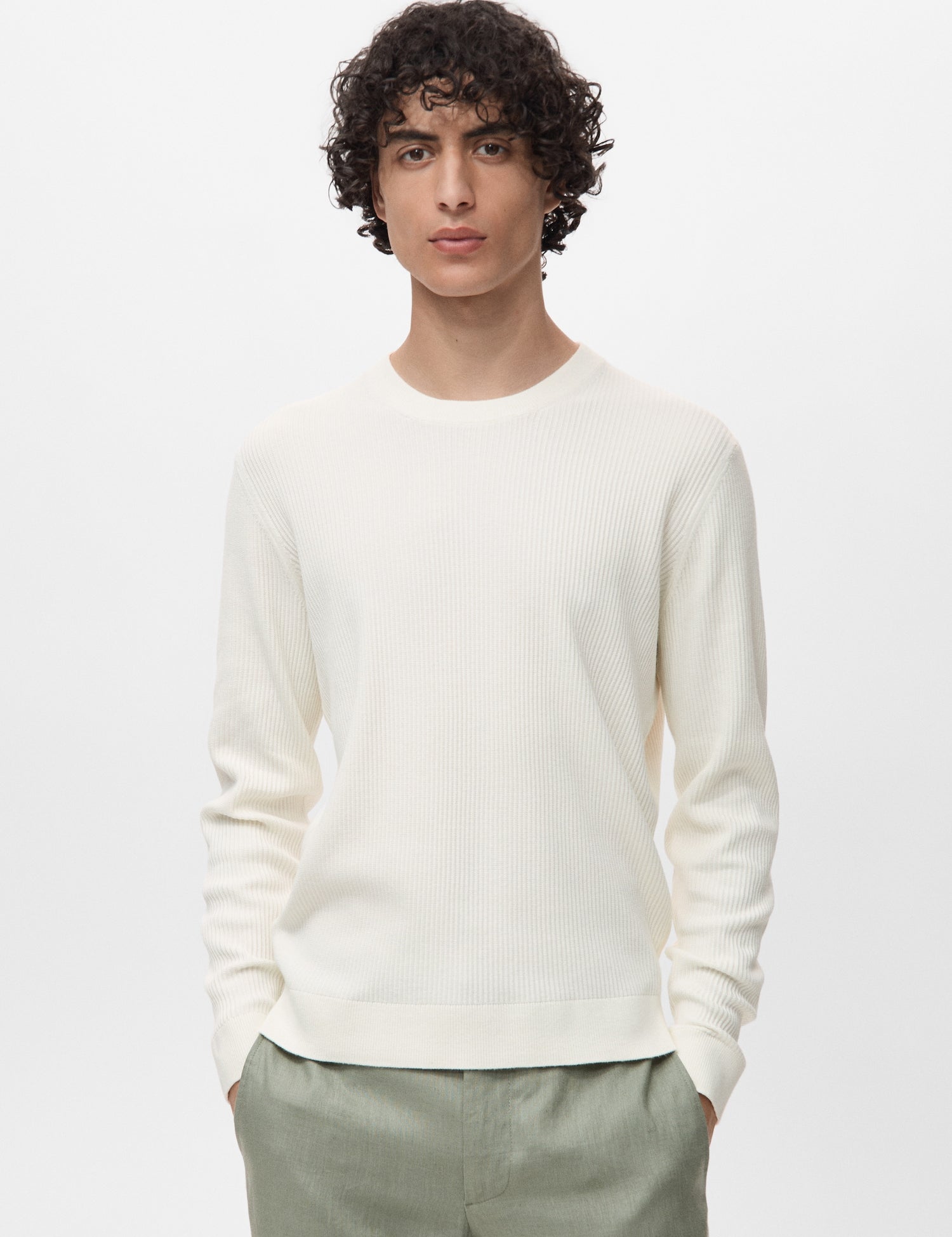 Mango sweater antigua in Off White