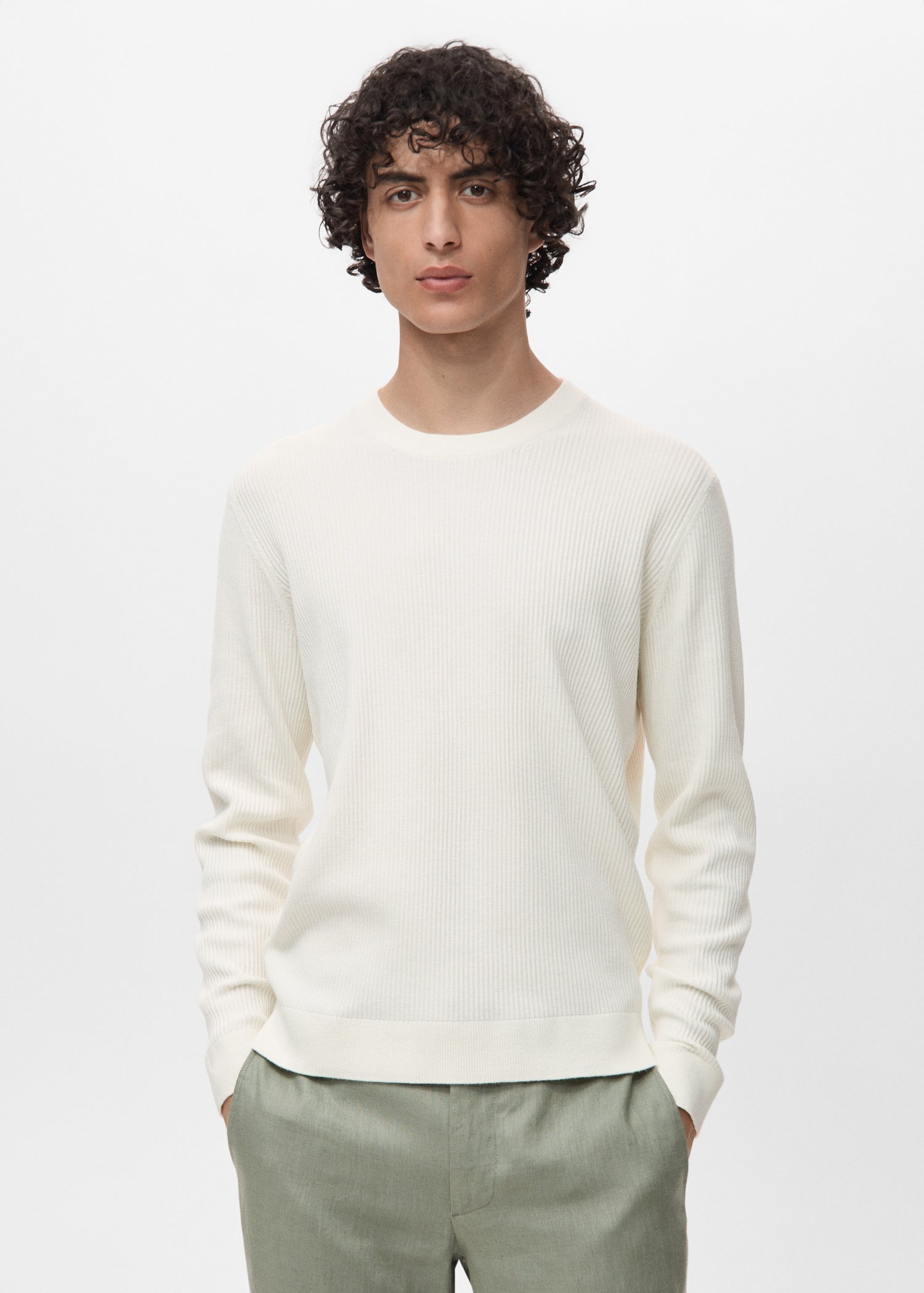 Mango sweater antigua in Off White