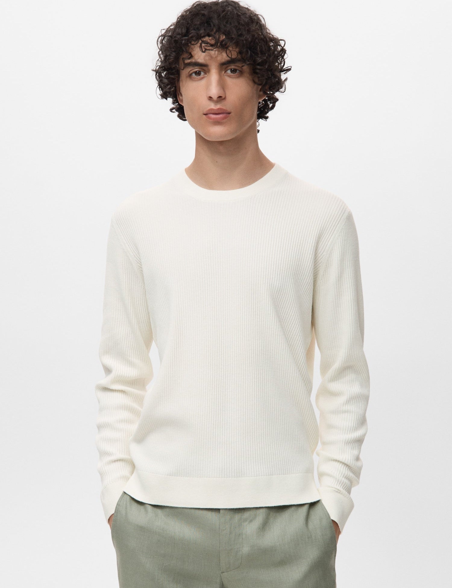 Mango sweater antigua in Off White