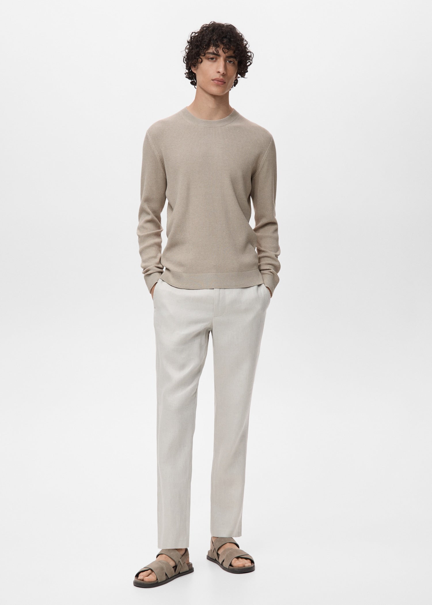 Mango sweater antigua in Beige - 99999999_01