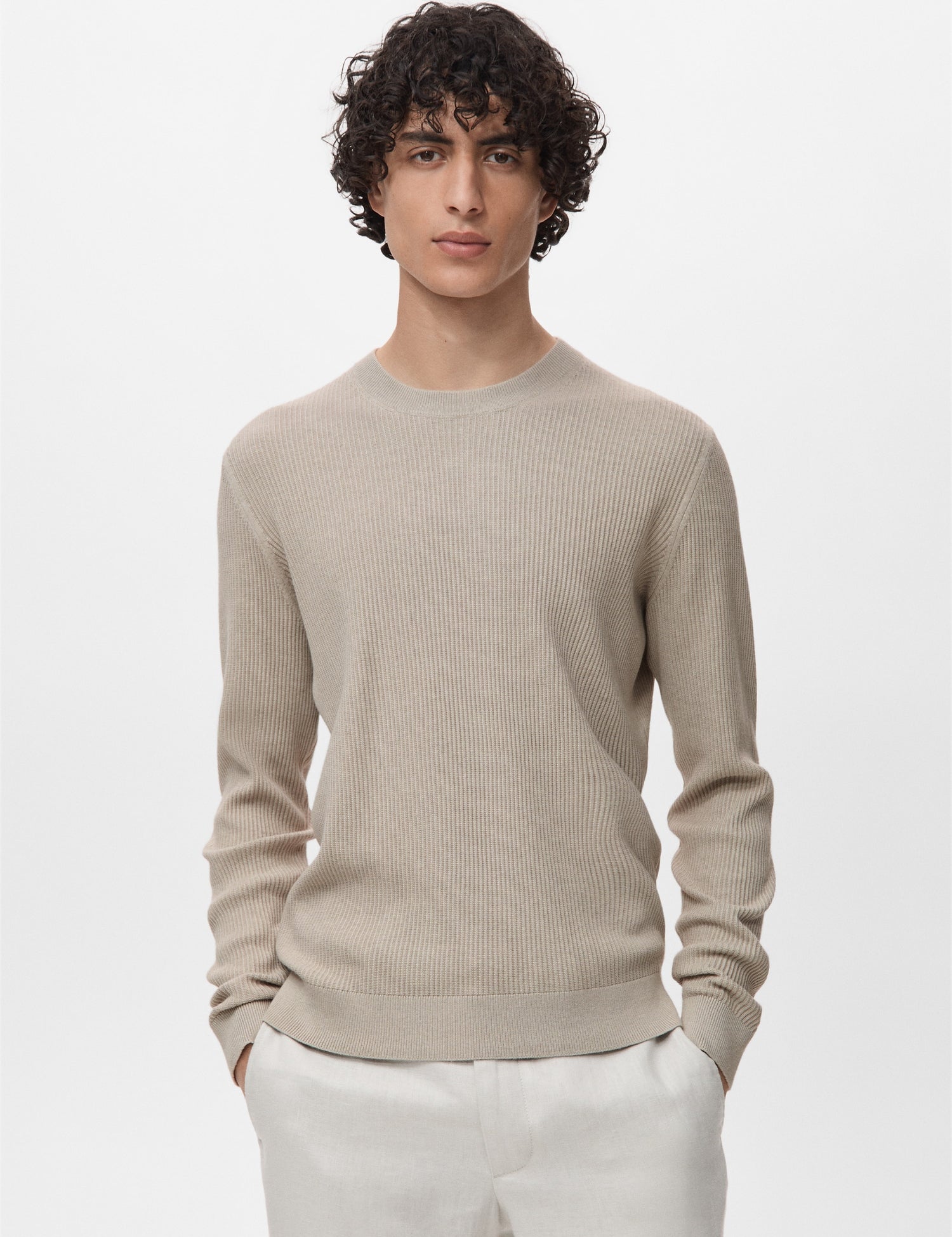 Mango sweater antigua in Beige