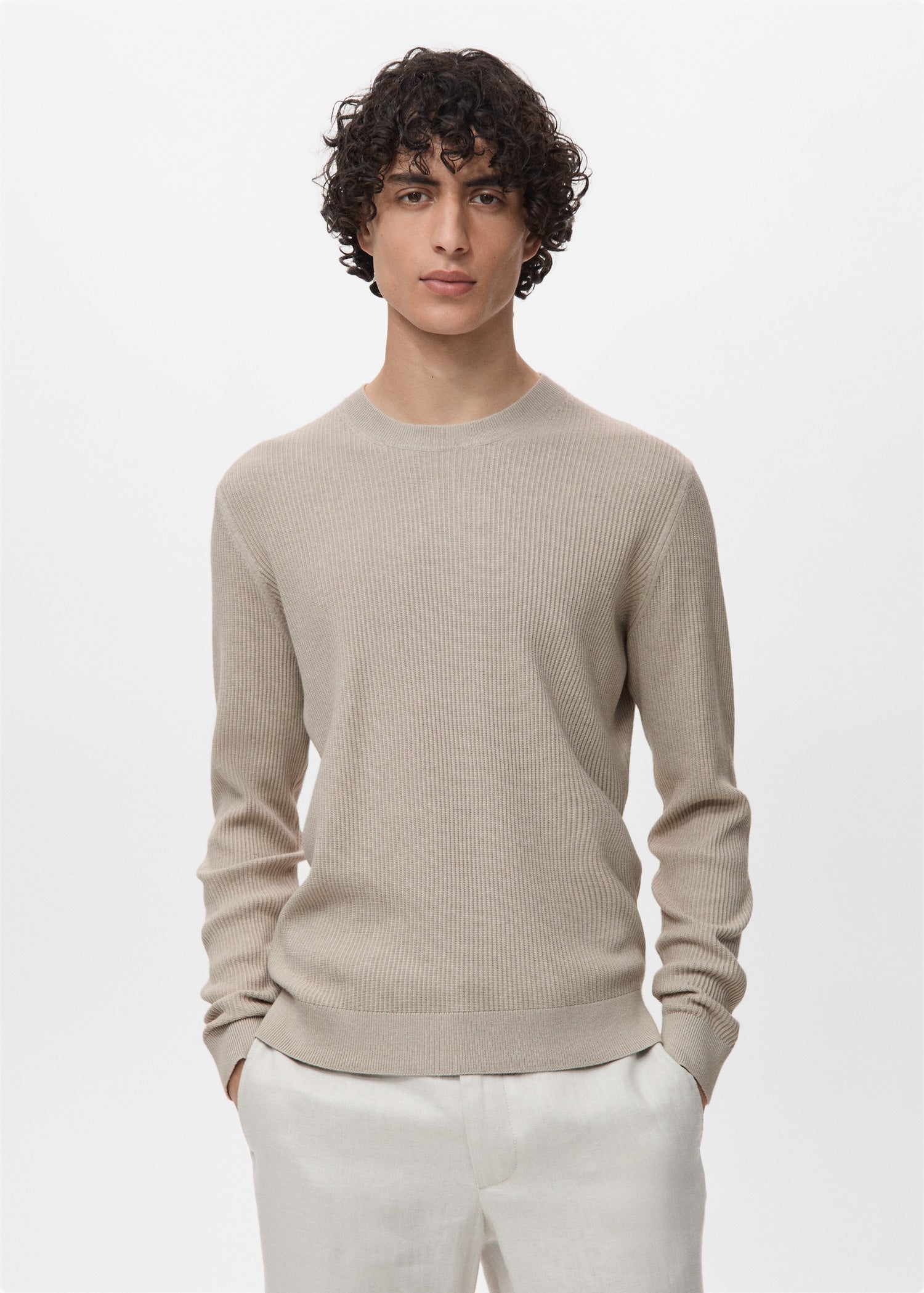 Mango sweater antigua in Beige