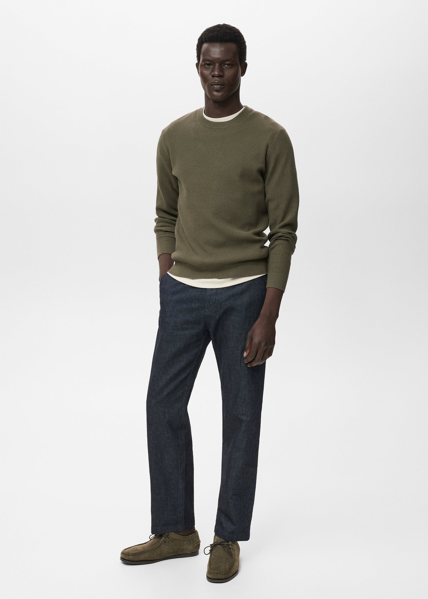 Mango sweater antigua in Olive - 99999999_01