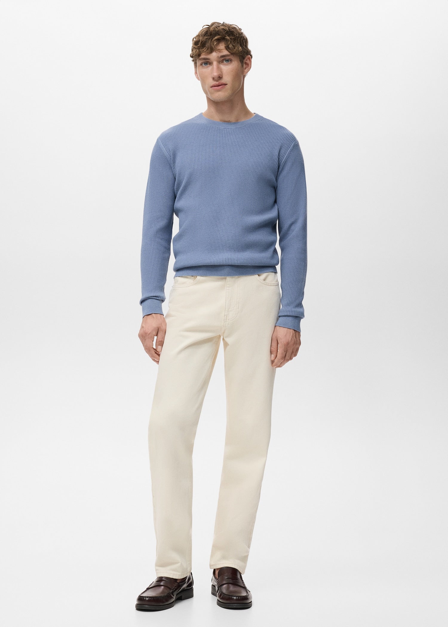 Mango sweater antigua in Porcelain - 99999999_01
