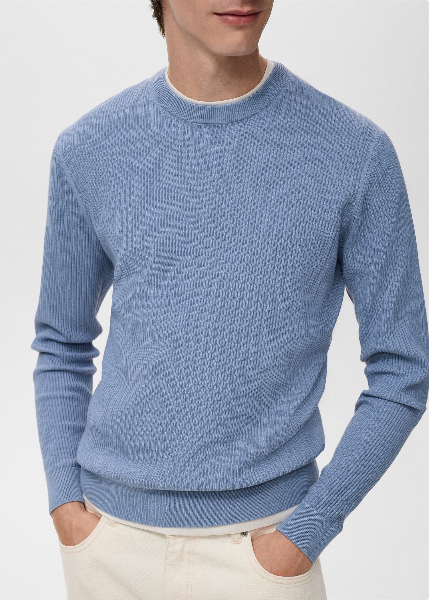Mango sweater antigua in Porcelain - D6